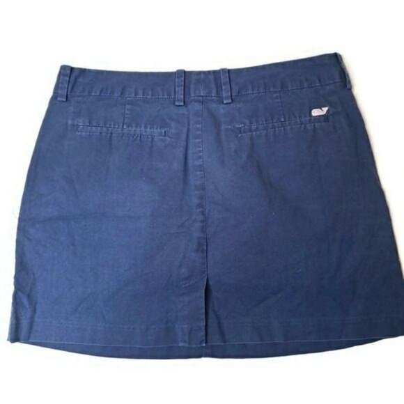 Vineyard Vines Womens Navy Blue Cotton golf mini Skirt with pockets Size 4 - Picture 2 of 3